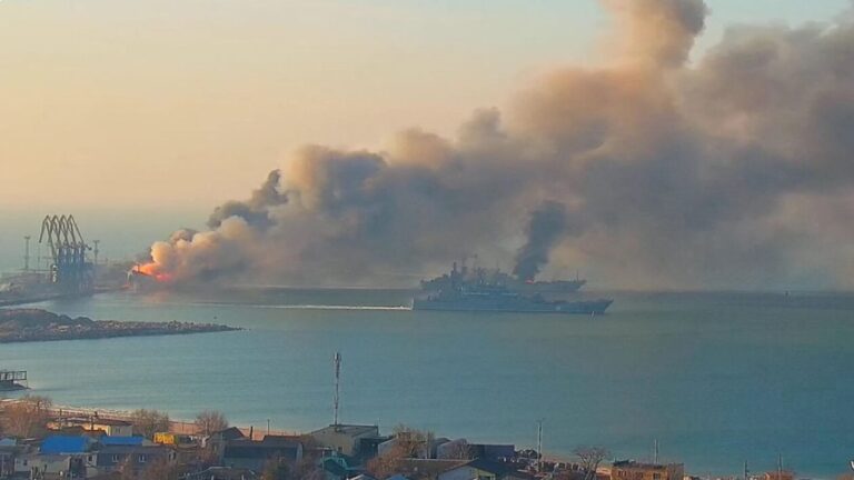 Ucrania afirmó que destruyó dos barcos rusos en el mar Negro