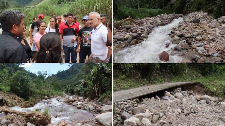 Atienden afectaciones por desborde del río El Tesoro en Táchira