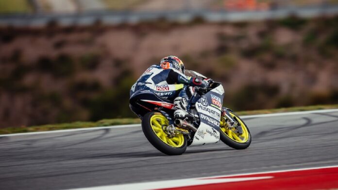 Ayumu Sasaki en su recorrido por el circuito de Portimao antes de ganar la pole position