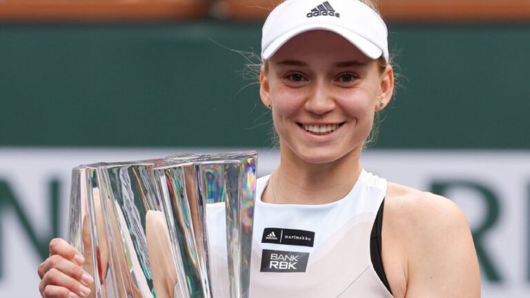 Rybakina es séptima en el ránking WTA tras ganar en Indian Wells