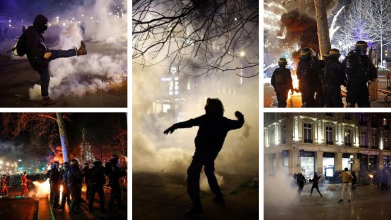 #EnFotos Medio centenar de detenciones en protestas en París