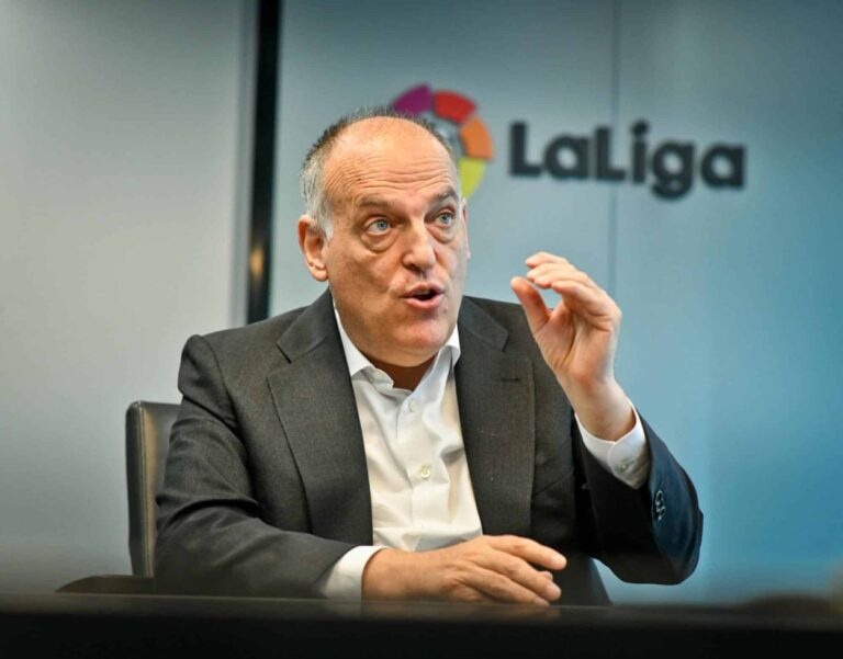 Javier Tebas acusó a la Superliga de poner «en peligro» el fútbol