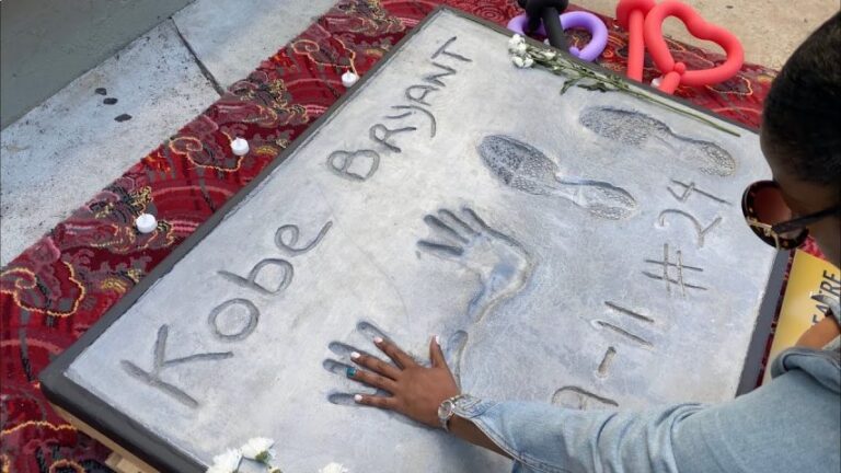 Inmortalizan huellas de Kobe Bryant en Hollywood
