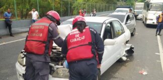 accidente se registró en la autopista Gran Cacique Guaicaipuro