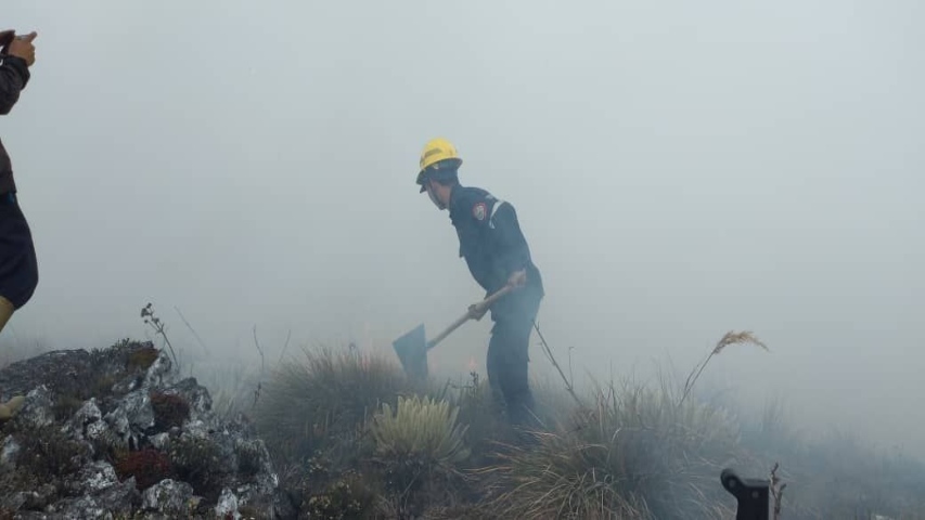 Incendio forestal en Trujillo