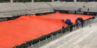 Jornada de tenis en Roma suspendida por lluvia