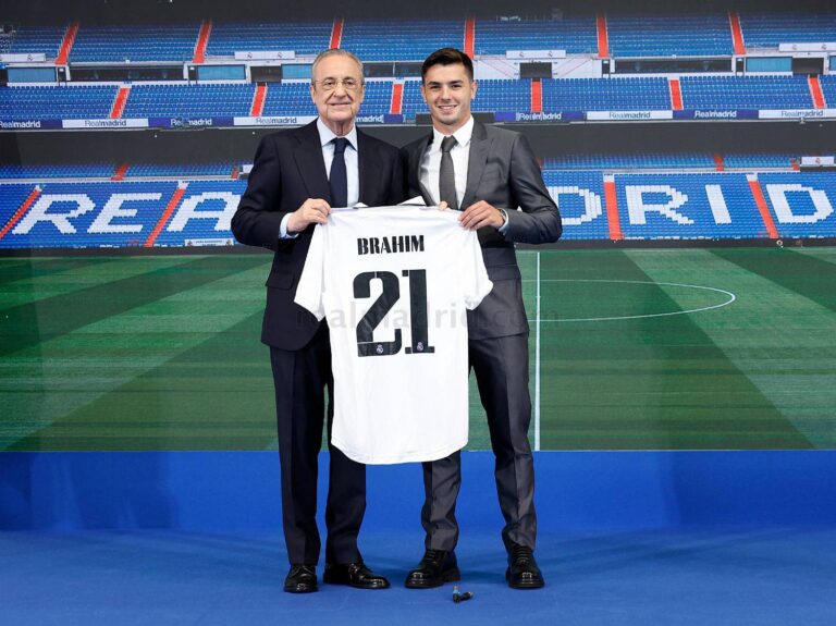 Brahim Díaz presentado en su regreso al Real Madrid