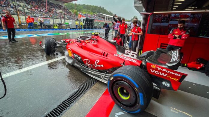 Sainz dominó primer libre del GP de Bélgica