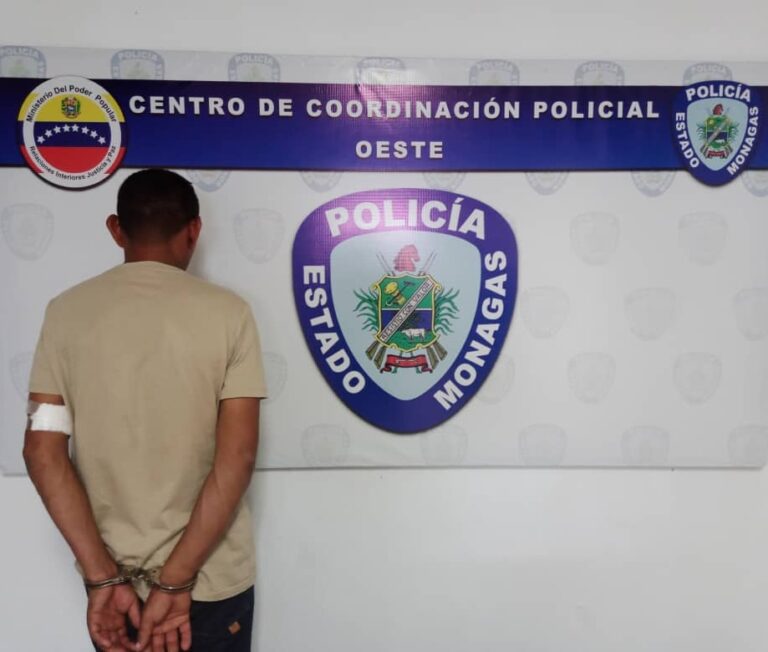 Detienen en Monagas a hombre que intentó quemar a su expareja