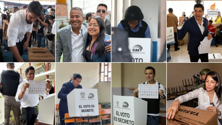 #Ecuador Candidatos presidenciales votaron en medio de despliegue de seguridad