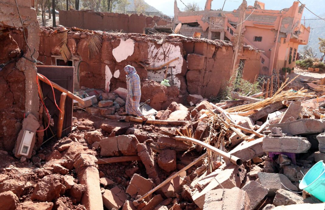 Casa destruida en Marruecos