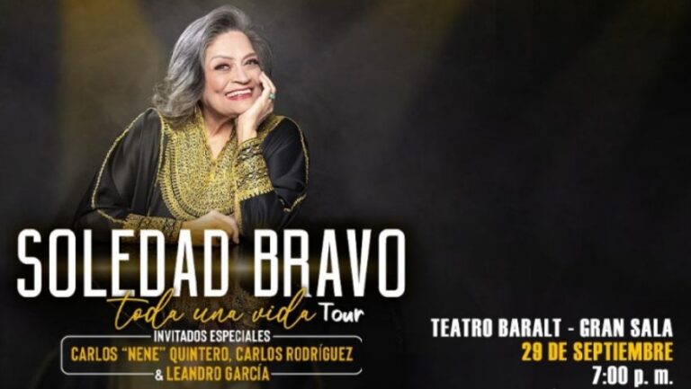 Soledad Bravo llega este 29 de septiembre al Teatro Baralt de Maracaibo