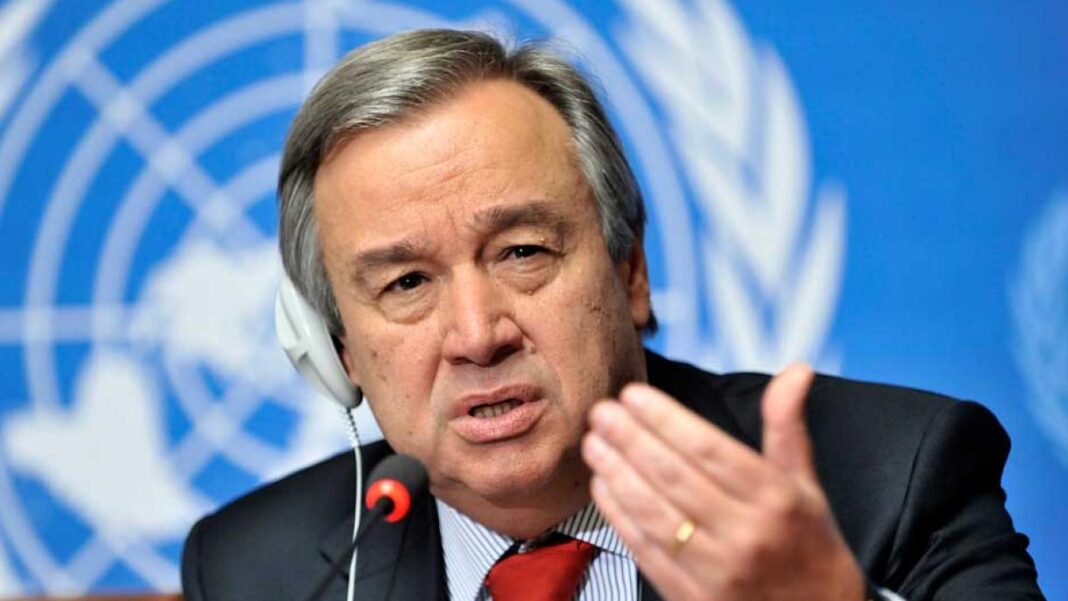 Secretario general de la ONU, António Guterres,