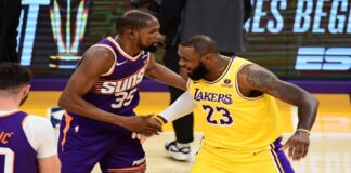 Lakers superó a Suns en el reencuentro de Durant y LeBron