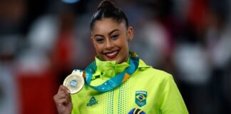 Bárbara Domingos ganó el oro en balón de la gimnasia rítmica