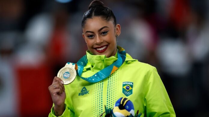 Bárbara Domingos ganó el oro en balón de la gimnasia rítmica