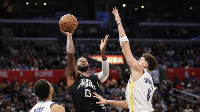 Paul George Clippers selló remontada ante Warriors en el sábado de NBA
