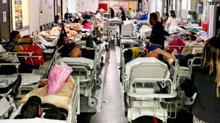 Caos en Italia: 1.100 pacientes esperan en Roma para ser hospitalizados por patologías respiratorias