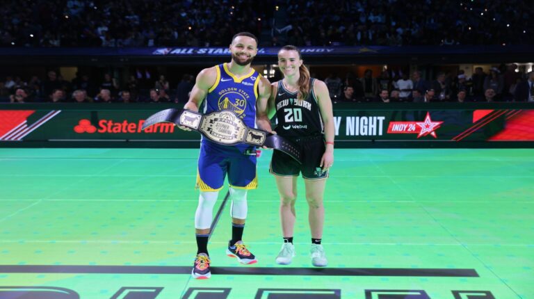 Curry se llevó los honores ante Ionescu en el duelo estelar de triples