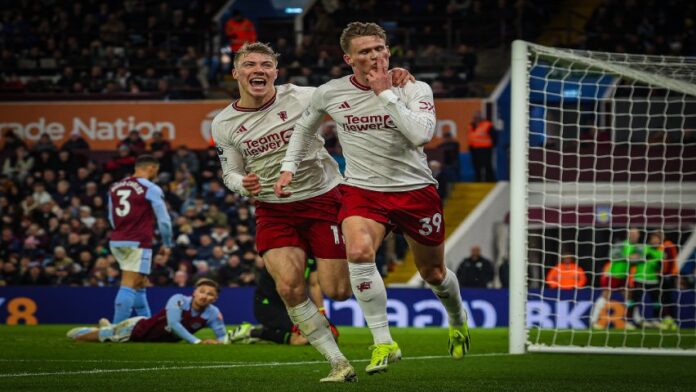 McTominay rescató al United en Villa Park