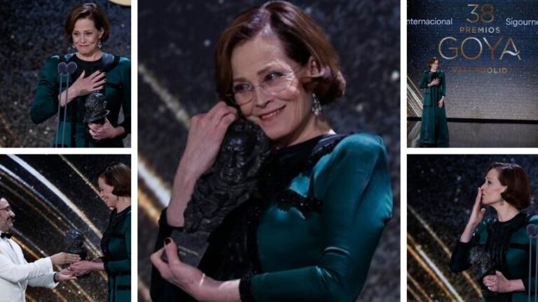 Sigourney Weaver recoge emocionada y hablando español el Goya Internacional