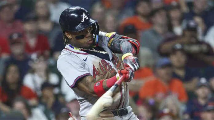 Ronald Acuña Jr. conectó su primer cuadrangular del año ante Houston