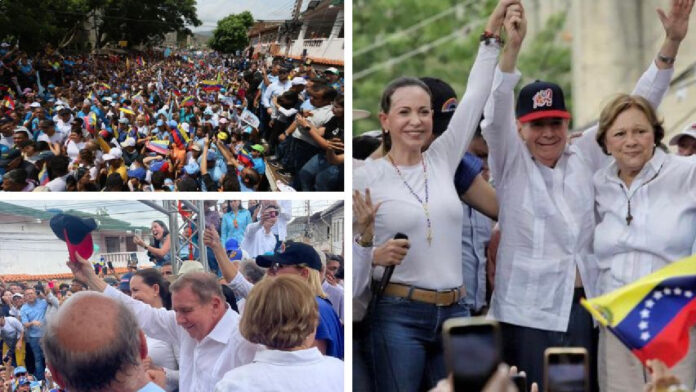 Foto: @ConVzlaComando / Acto de Edmundo González Urrutia en La Victoria, estado Aragua