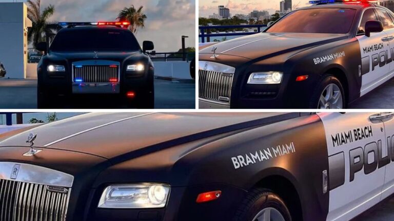 Policía de Miami Beach estrena con polémica el primer coche patrulla Rolls-Royce del mundo