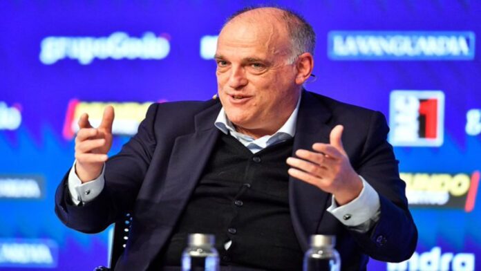 Javier Tebas confirmó que Mbappé jugará 5 años con el Real Madrid