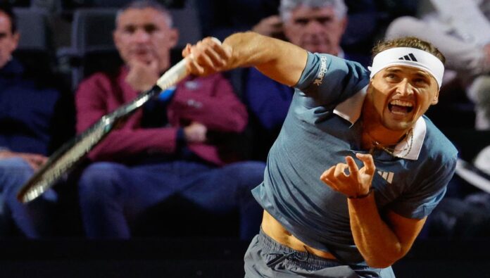 Zverev avanzó en Roma y se verá ante Fritz