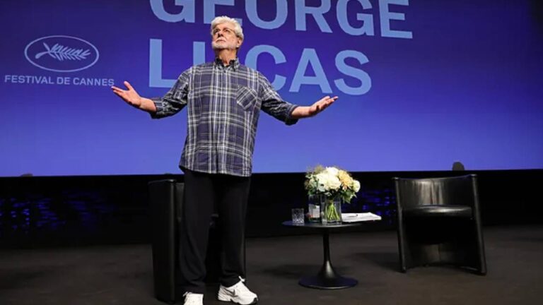 George Lucas recibe la Palma de Oro de Honor de Cannes de manos de su amigo Coppola