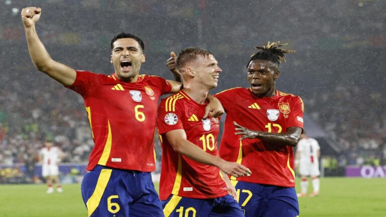 España goleó a Georgia y le mandó un mensaje a Alemania