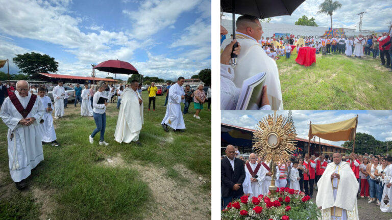 Celebran procesión de los altares religiosos en Cagua