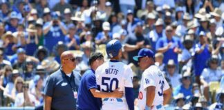 Mookie Betts se fracturó la muñeca en victoria de los Dodgers