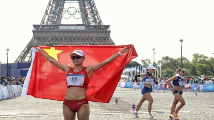 La china Jiayu Yang dio la sorpresa en la marcha olímpica femenina