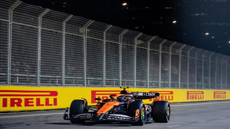 Lando Norris le ganó a Verstappen la primera batalla del fin de semana en Singapur