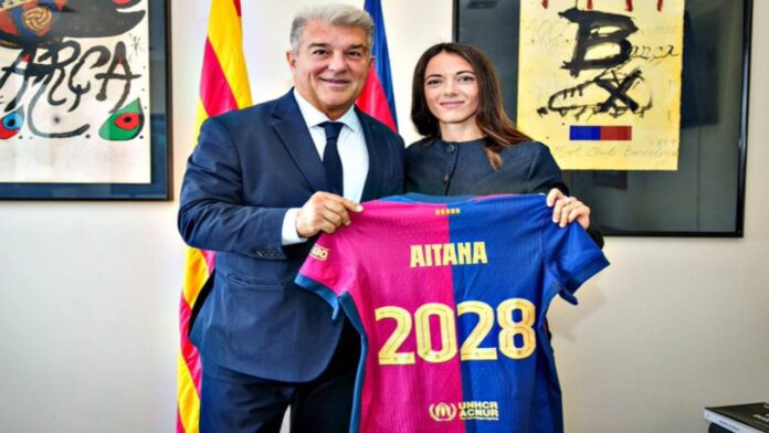 Aitana Bonmatí renueva con el Barcelona hasta 2028