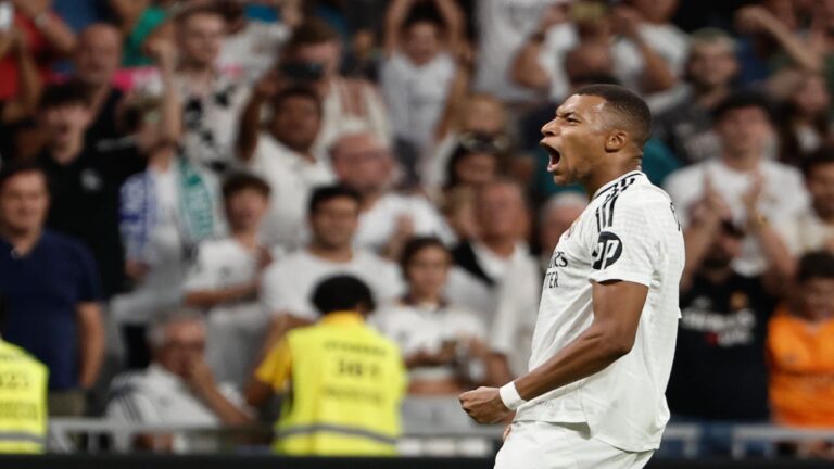 Un doblete de Mbappé le dio la victoria al Real Madrid