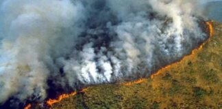 Dos incendios forestales cubren con espeso humo el norte de la capital ecuatoriana