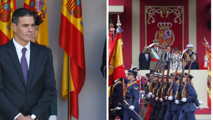 Pedro Sánchez fue abucheado durante el desfile del Día de la Hispanidad en España