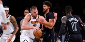 Jokic rescató a los Nuggets en Brooklyn