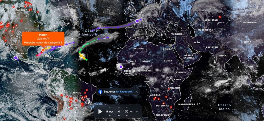 Milton sigue perdiendo intensidad y baja a categoría 3 mientras se aproxima a Florida