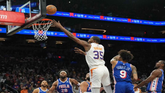 Kevin Durant arruinó el debut de Paul George con los Sixers