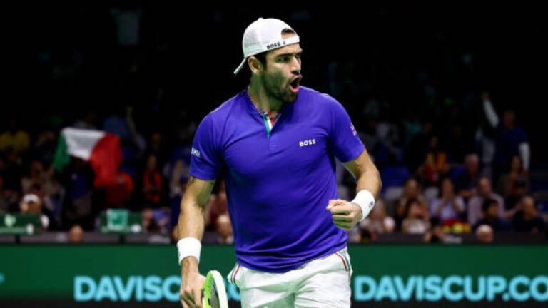 Berrettini logró la victoria y acerca a Italia a la Copa Davis