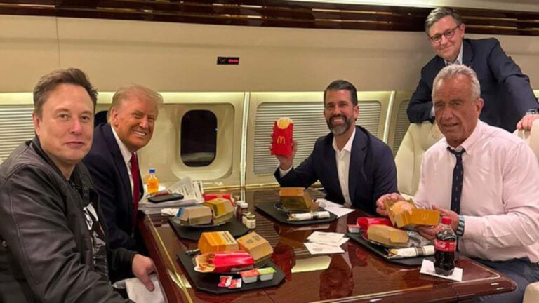 Los Trump vuelven a promocionar McDonald’s junto a Kennedy, apóstol de la comida sana