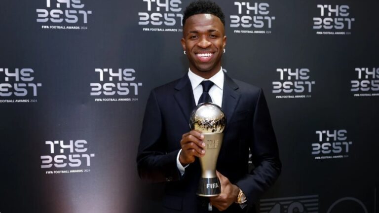 FIFA le otorgó a Vinicius Jr el premio The Best como mejor jugador del mundo