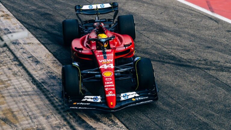 Hamilton sufrió un accidente en el segundo día de pruebas privadas con Ferrari