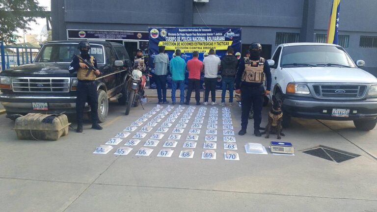 Incautan más de 60 panelas de droga en Lara
