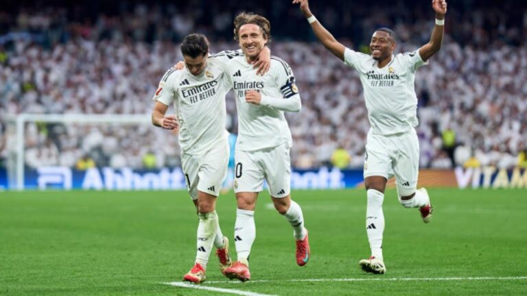 Real Madrid doblegó al Girona con las pinceladas de Modric y Vinicius