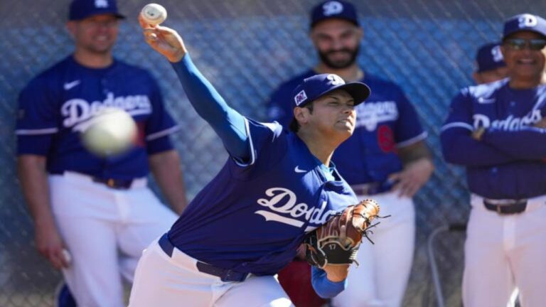 Shohei Ohtani sorprendió a los Dodgers con su primera sesión de pitcheo